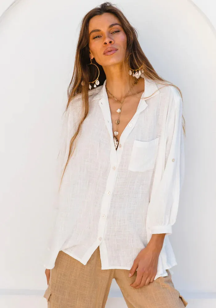 Coral Sea Shirt White