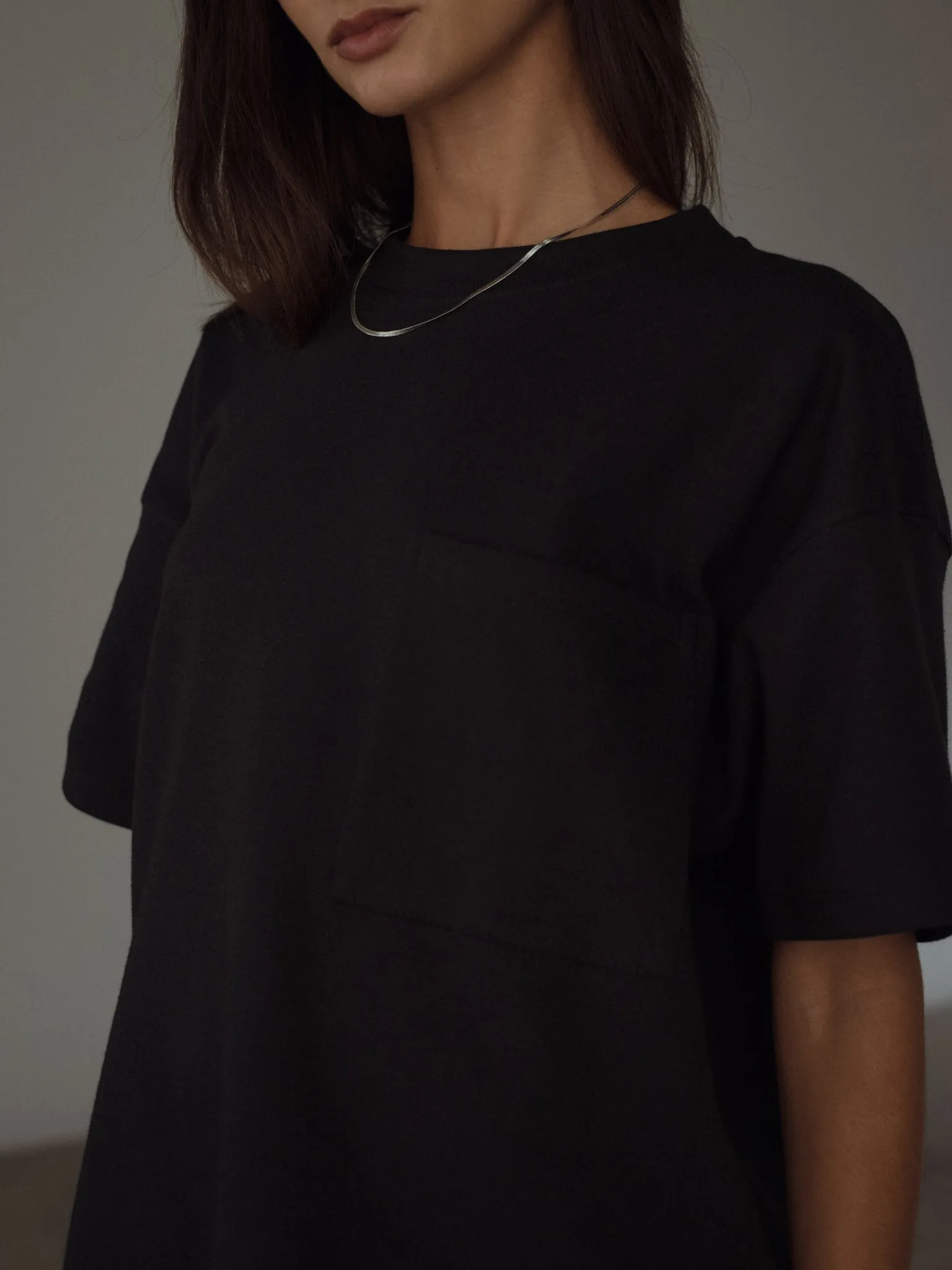 COTTON POCKET T-SHIRT - BLACK