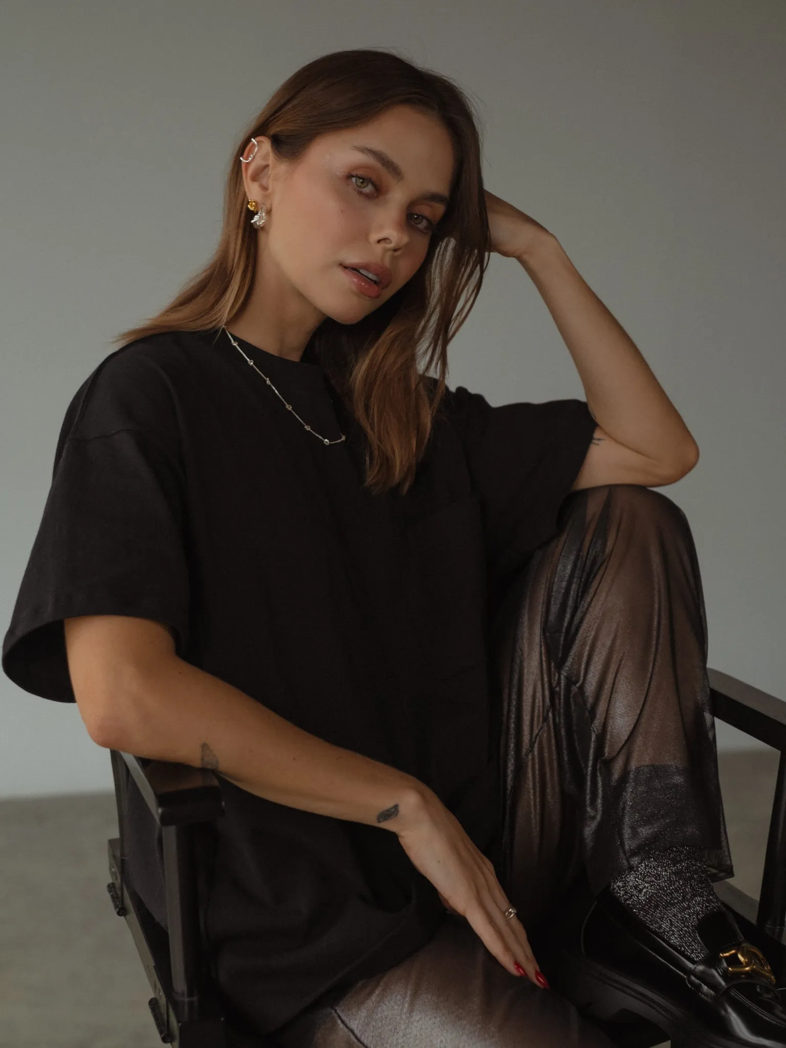 COTTON POCKET T-SHIRT - BLACK
