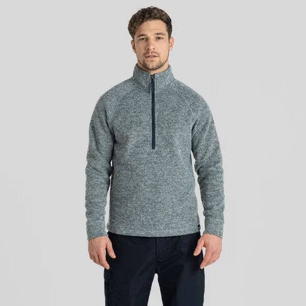 Craghoppers Men's Rubeus Half Zip Fleece | Balsam Green Marl
