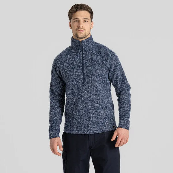 Craghoppers Men's Rubeus Half Zip Fleece | Blue Navy Marl