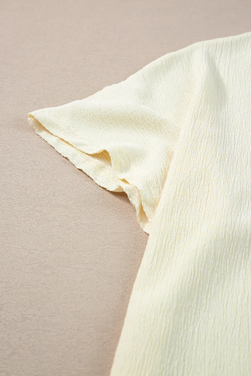 Crinkled Wide Sleeve T-shirt