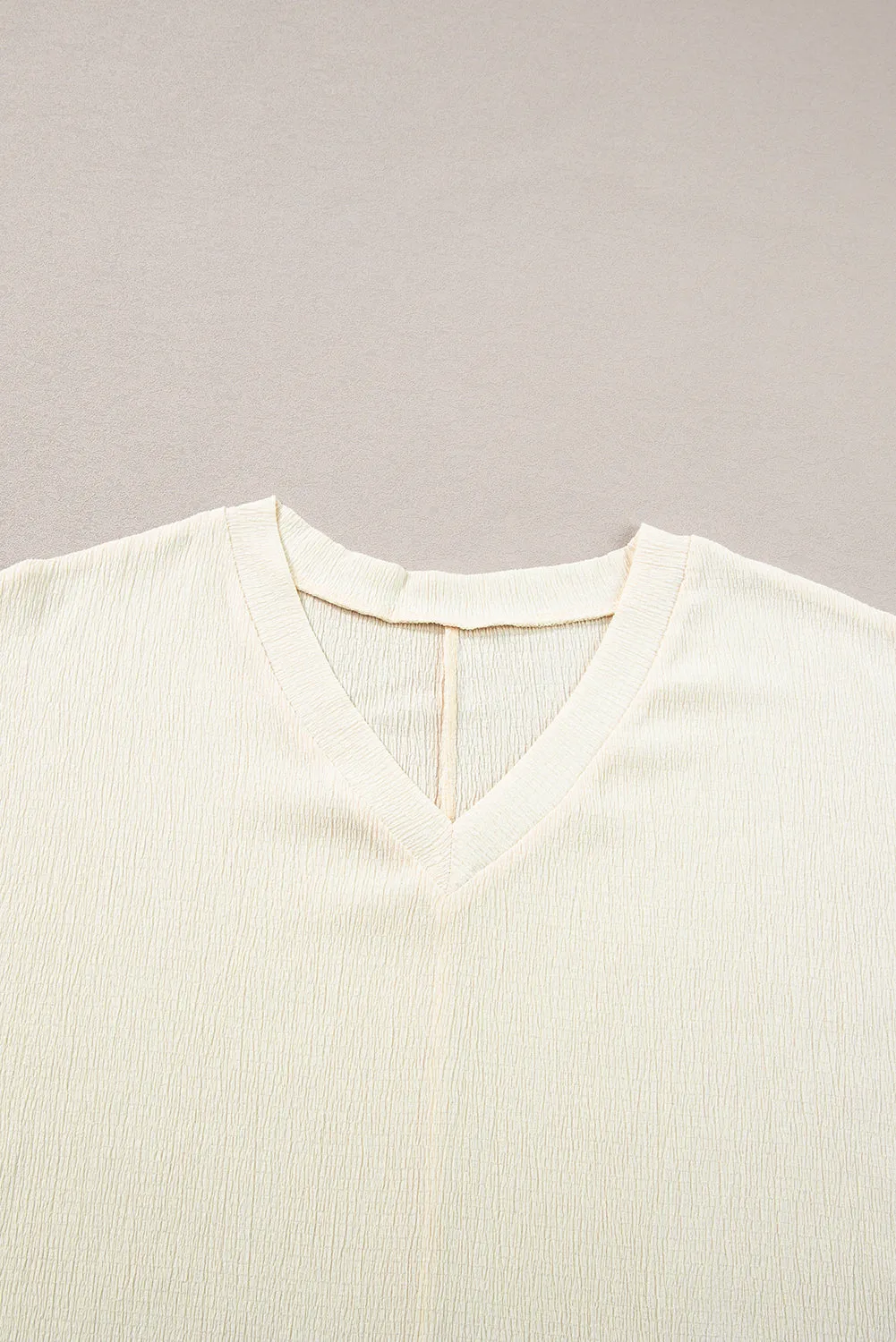 Crinkled Wide Sleeve T-shirt