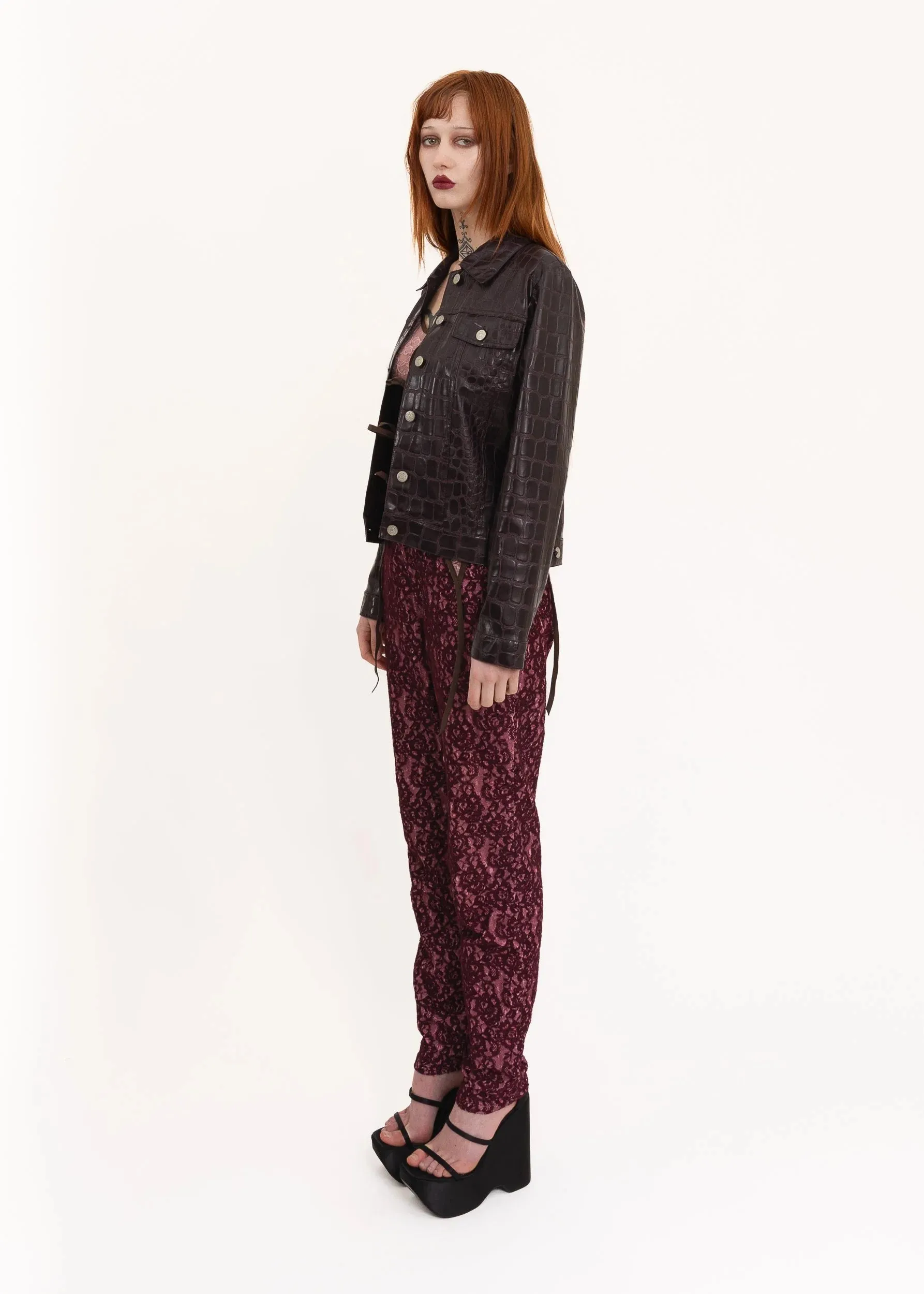 Croc textured vinyl jacket