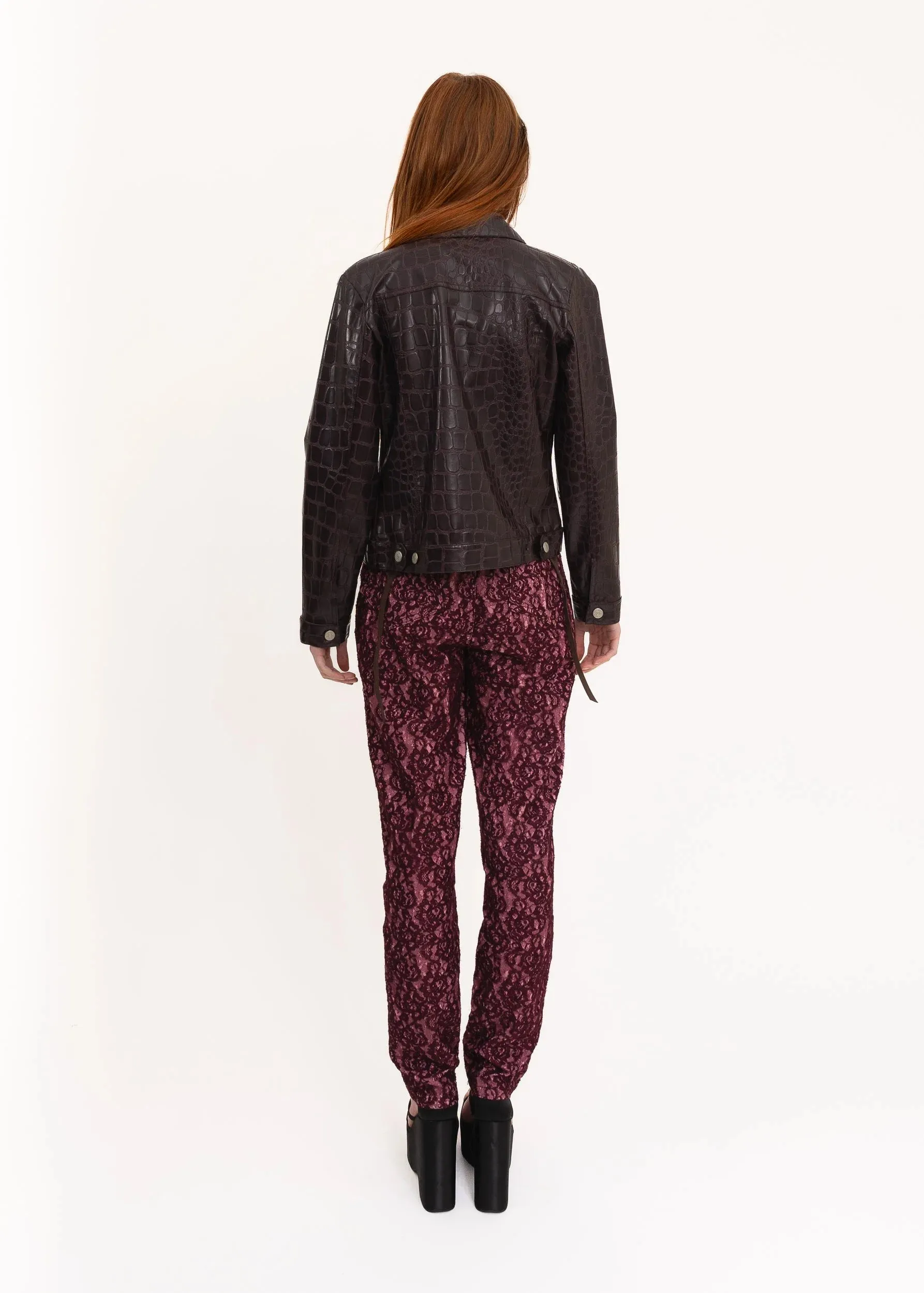 Croc textured vinyl jacket
