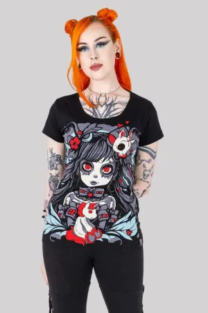 Cupcake Cult Voodoo Unicorn Girl T-Shirt - Goth Fashion - Alternative Tee