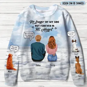 Custom Personalized Dog Memorial AOP Sweater - Up to 6 Pets - Memorial Gift Idea For Pet Lover - No Longer By My Side But Forever In My Heart