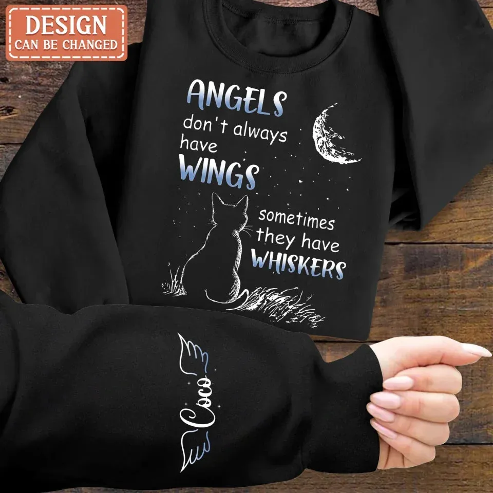 Custom Personalized Memorial Dog/ Cat AOP Sweater - Memorial Gift Idea For Pet Lover - Angels Don't Always Have Wings