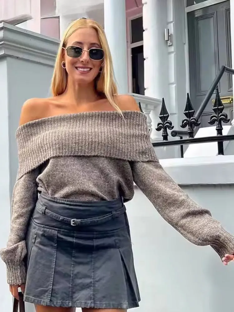 DCRB Off Shoulder Knitted Longsleeve