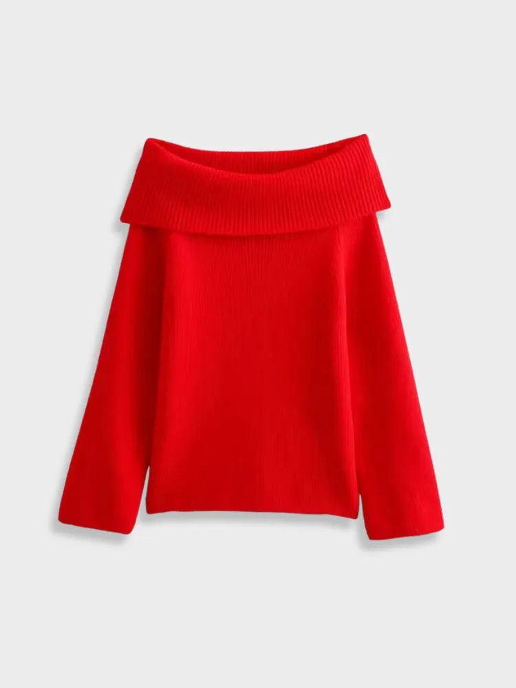 DCRB Off Shoulder Knitted Longsleeve