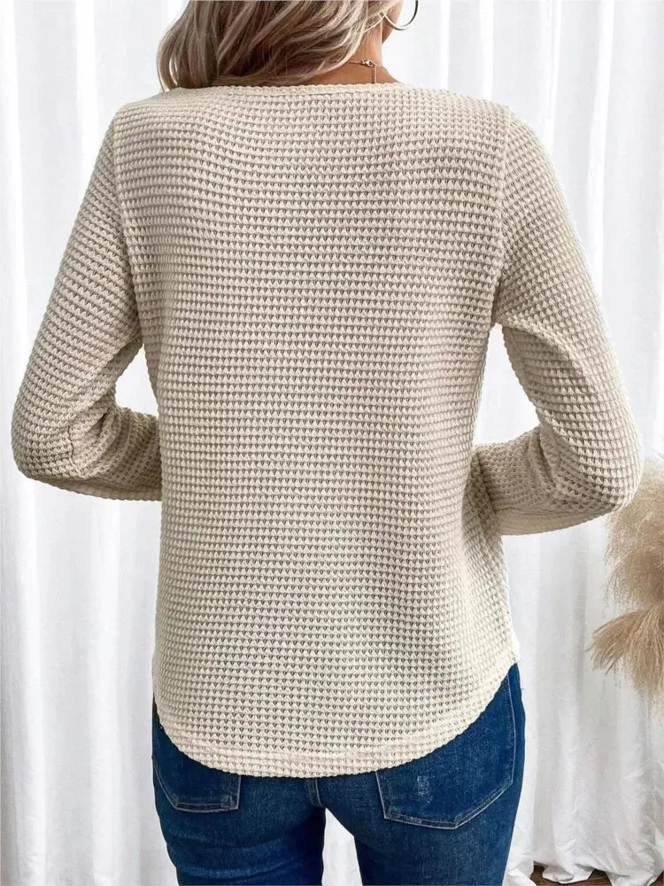 Diana | Women's lace stitching - casual long sleeve blouse