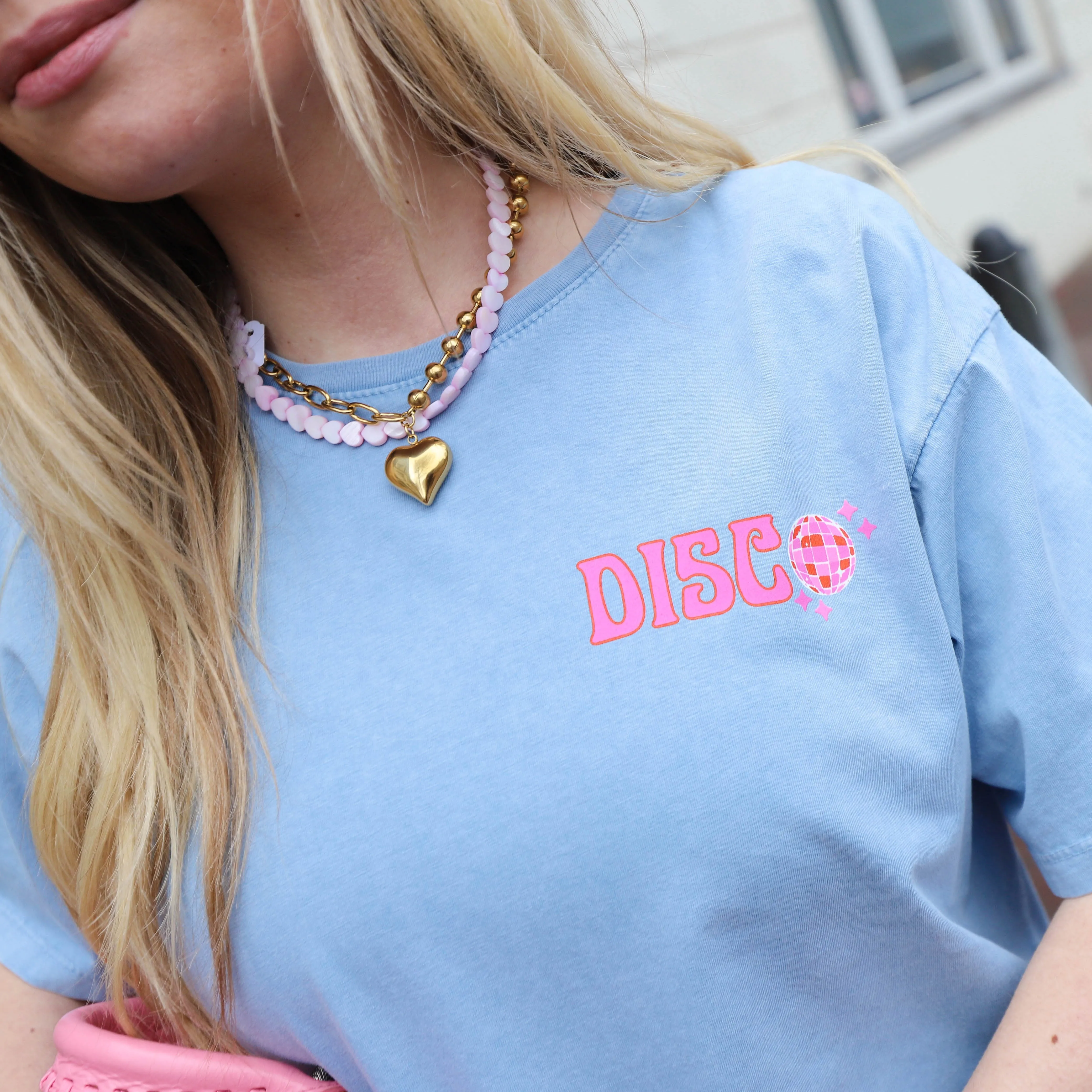 Disco tee blauw