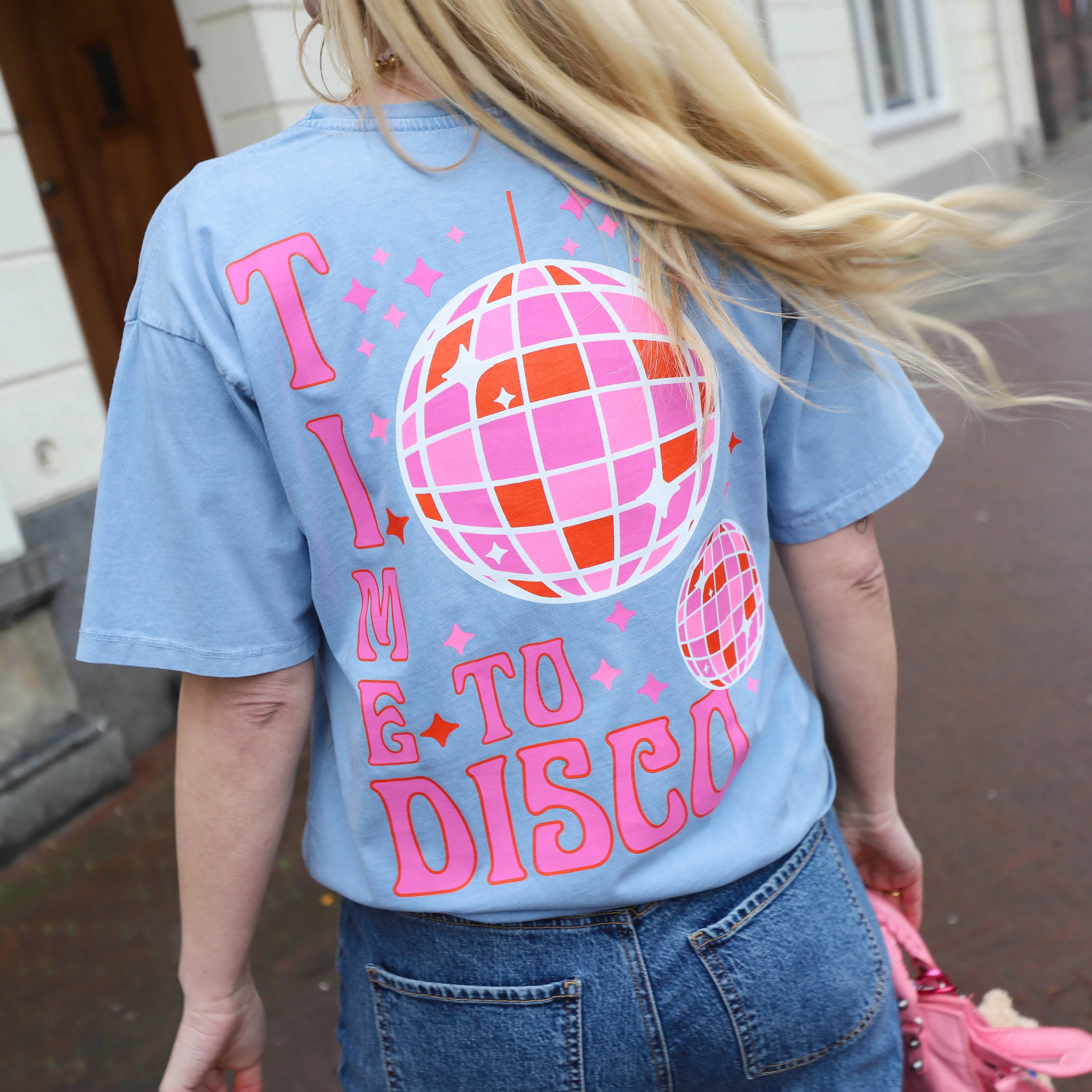 Disco tee blauw