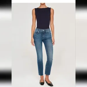 Dl1961 Womens Mara Instasculpt Straight Ankle Jeans Blue Stretch Brookside 27