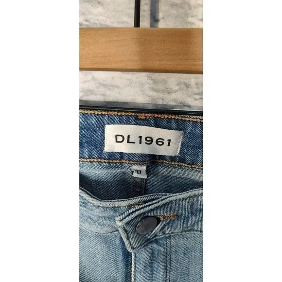 Dl1961 Womens Mara Instasculpt Straight Ankle Jeans Blue Stretch Brookside 27