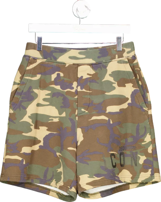 Dsquared2 Camouflage Relax Fit Shorts UK S