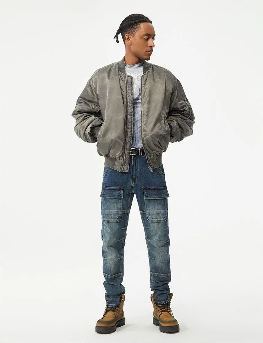 Durable Men's Jeans Featuring Trendy Flap Pockets