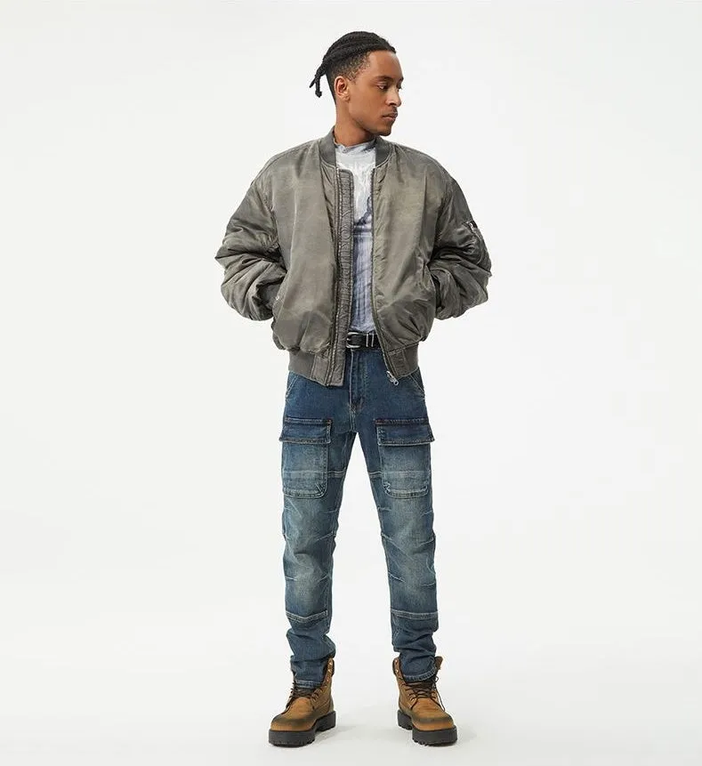 Durable Men's Jeans Featuring Trendy Flap Pockets