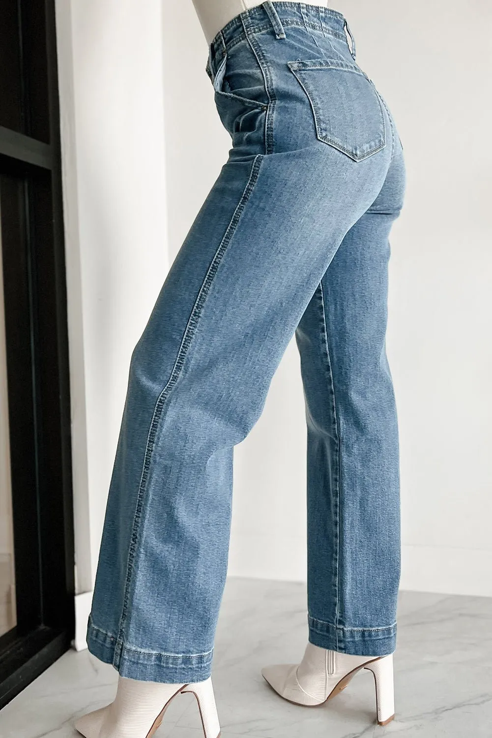 Dusk Blue Vintage Distressed 5-Button Jean