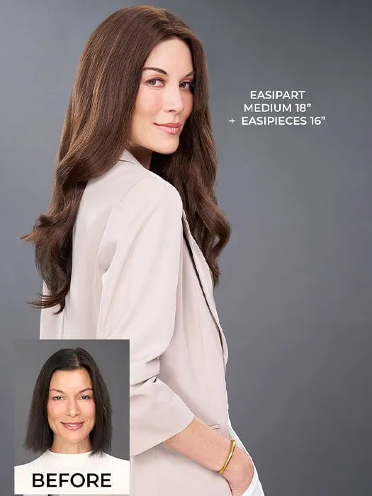 easiPart Medium 18" | Remy Human Hair Topper (Mono Top)