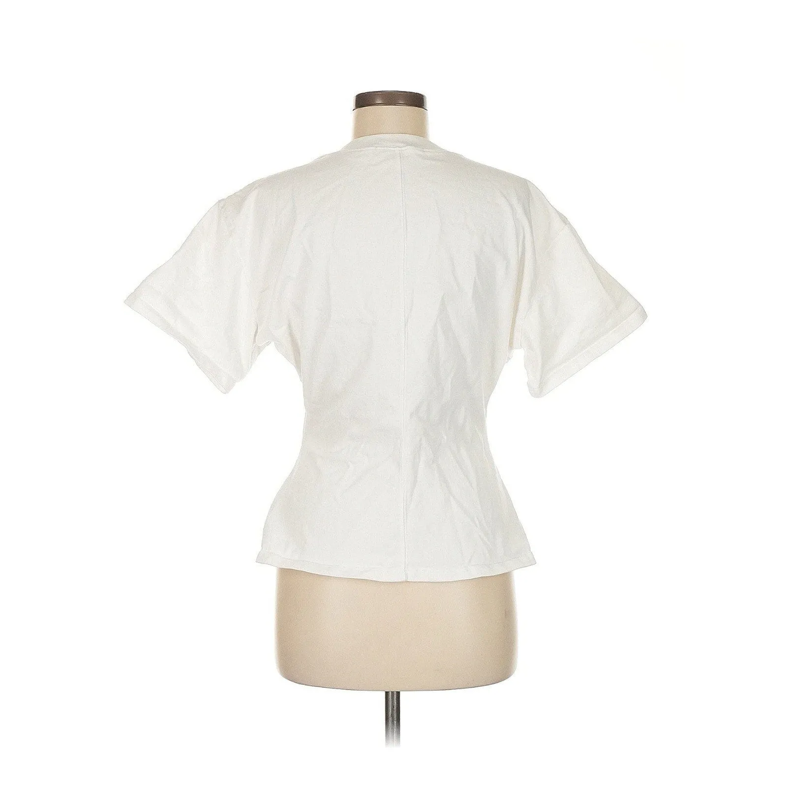 EB Denim Women's Eero White Structured Short Sleeve T-Shirt – Medium