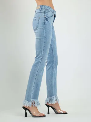 Elena Flared Jeans with Hem Detail