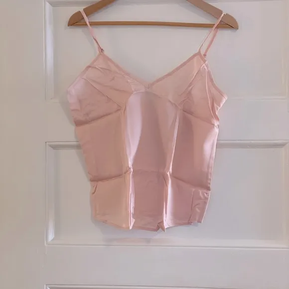 ETTITUDE Sateen Cami Top in Cloud Pink  - Women’s Sizes Small &amp; Medium - New