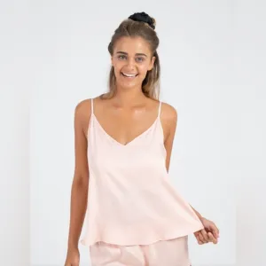 ETTITUDE Sateen Cami Top in Cloud Pink  - Women’s Sizes Small &amp; Medium - New