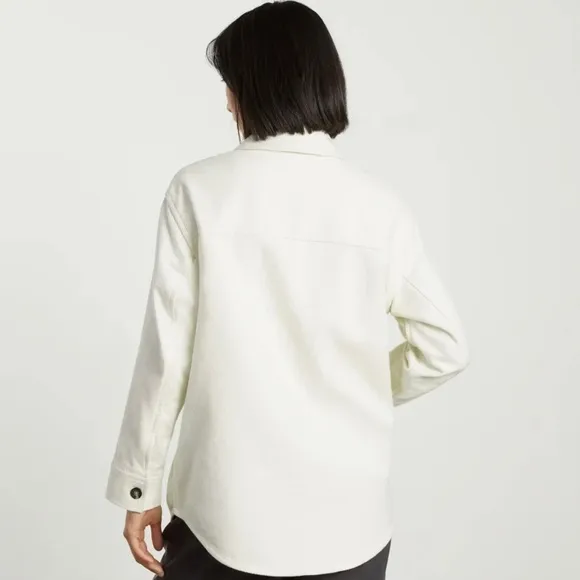 Everlane The Oversized Shirt Jacket Boxy Button Front Fall Shacket Sweater Small