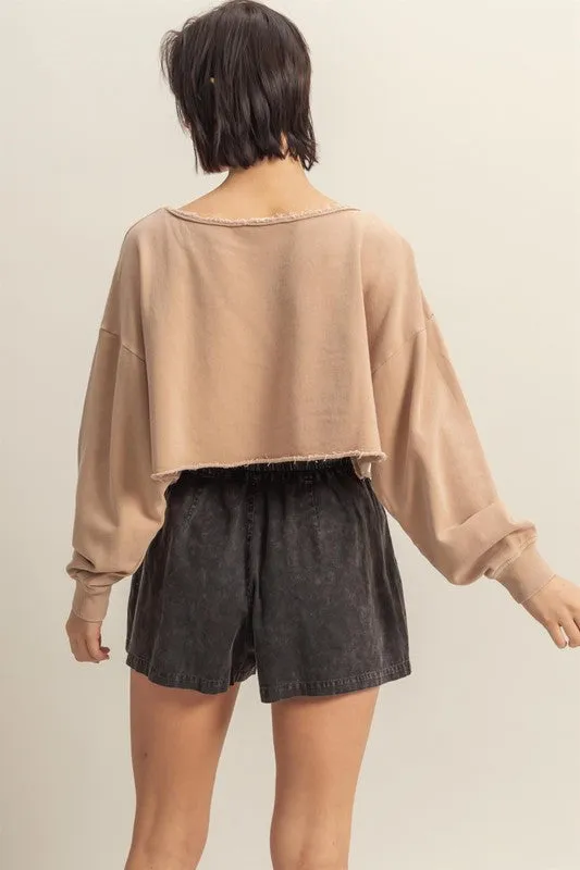 Fallen Long Sleeve Crop Top