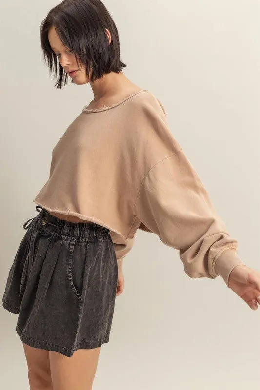 Fallen Long Sleeve Crop Top