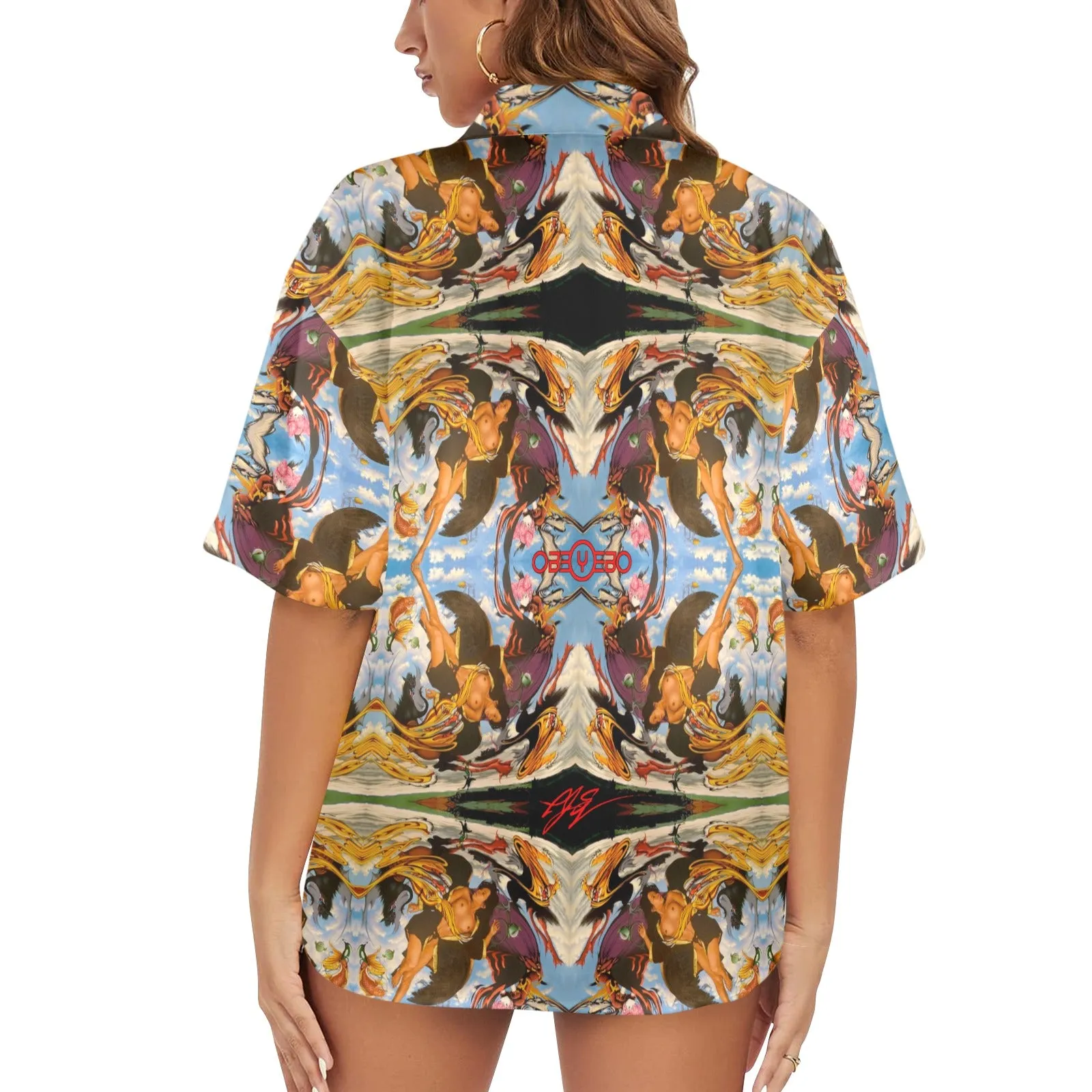 Falling Angel Women's Hawaiian Shirt