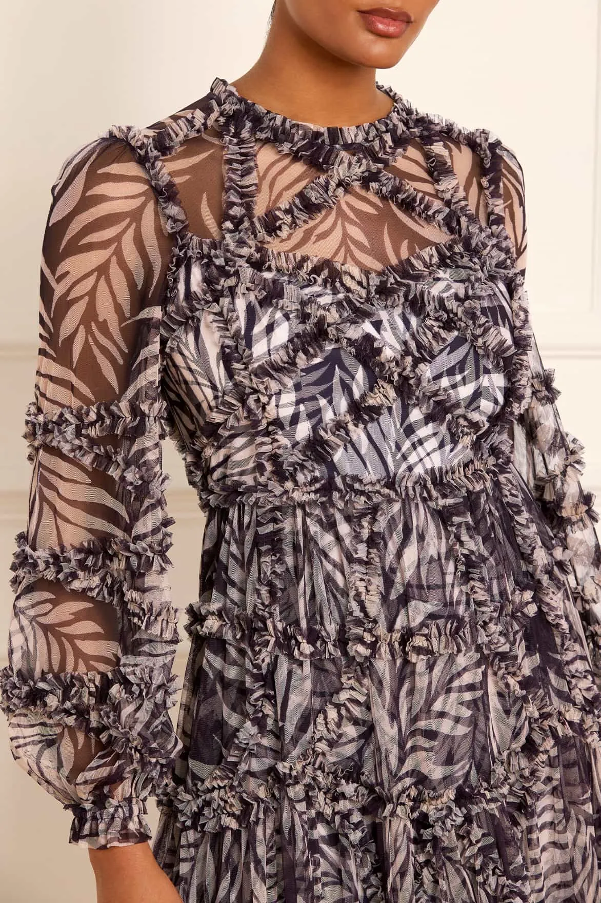 Feather Ruffle Ballerina Dress
