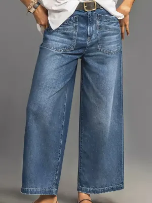 Femke - Vintage Mid-Rise Wijde Pijpen Jeans Voor Vrouwen