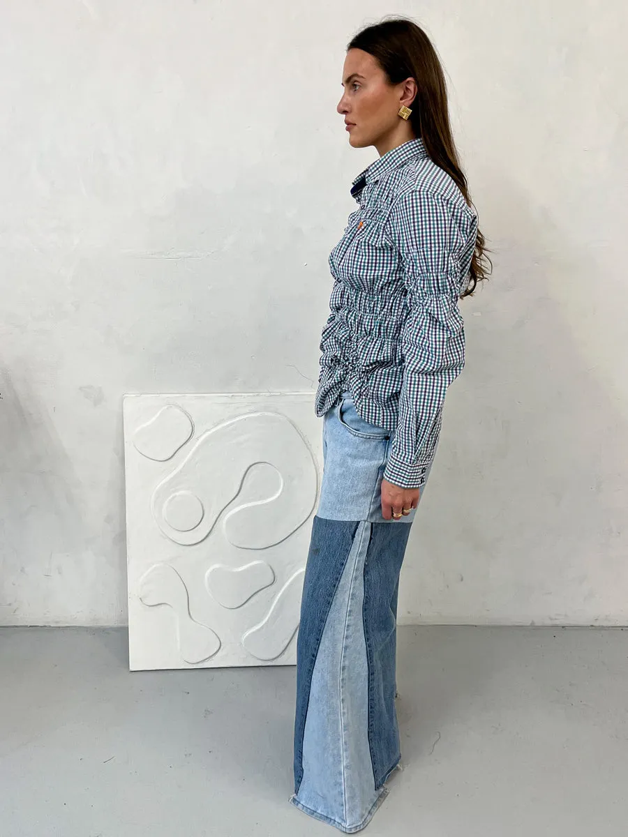Fora Oversized Upcycled Blue High Waisted Jeans