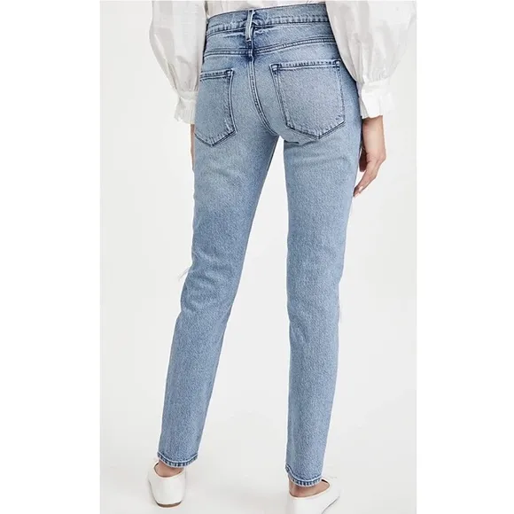 Frame Le Garcon Mid Rise Beldon Rips Distressed Jeans