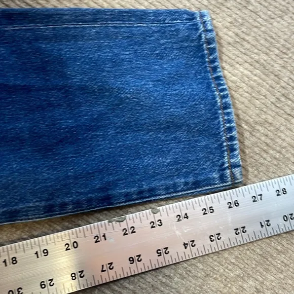 FRAME Le Original Straight-Leg High Rise Distressed Cutoff Cropped Jeans Size 30