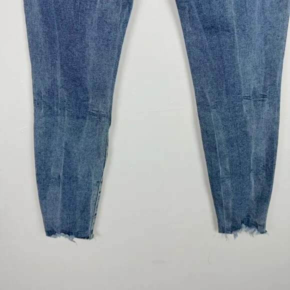 Frame Le Skinny de Jeanne Fray Hem Stiletto Jeans Dupont Wash Skinny Size 29 EUC