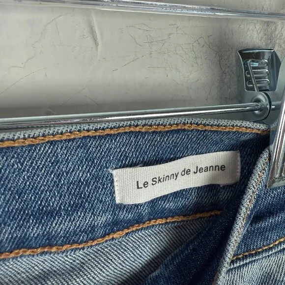 Frame Le Skinny de Jeanne Fray Hem Stiletto Jeans Dupont Wash Skinny Size 29 EUC