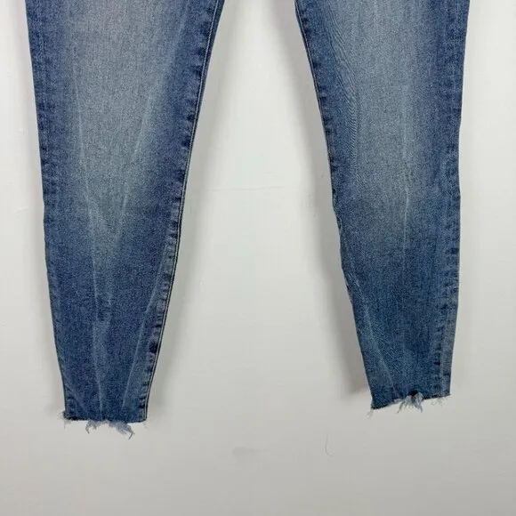 Frame Le Skinny de Jeanne Fray Hem Stiletto Jeans Dupont Wash Skinny Size 29 EUC