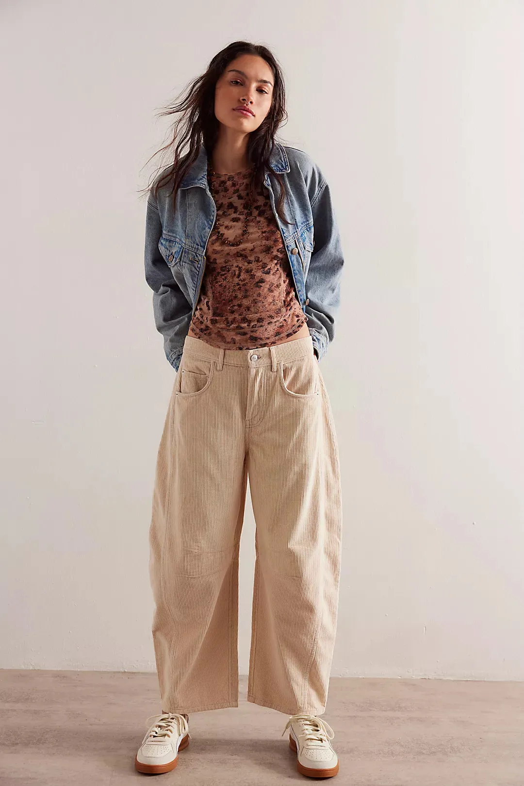 Free People Good Luck Cord Barrel Jeans