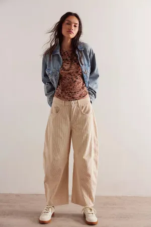 Free People Good Luck Cord Barrel Jeans