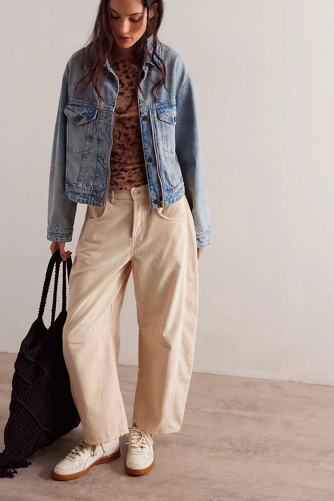 Free People Good Luck Cord Barrel Jeans