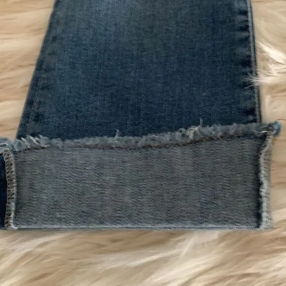 FREE PEOPLE STRAIGHT CROP RAW HEM JEANS W/ 5 POCKETS  NWT