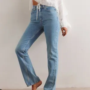 Free People We the Free Xena Slim Straight Jeans Union Blue