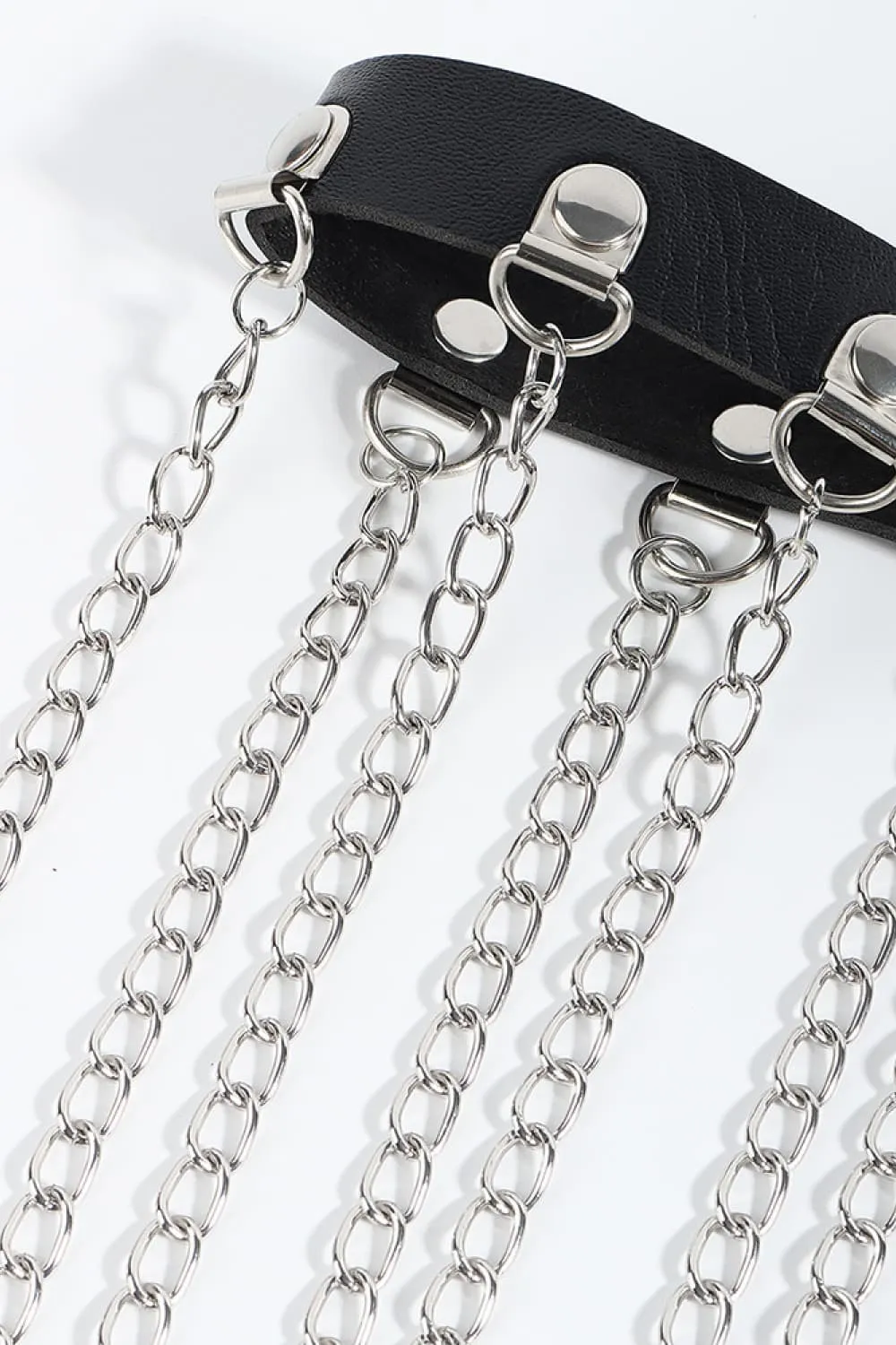 Fringed Chain PU Leather Belt – Edge Meets Elegance