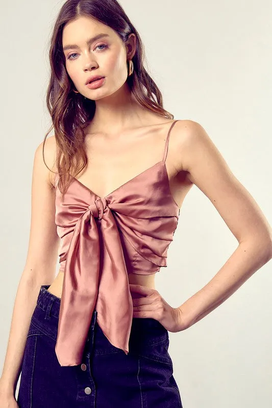 FRONT TIE-UP CAMI CROP TOP