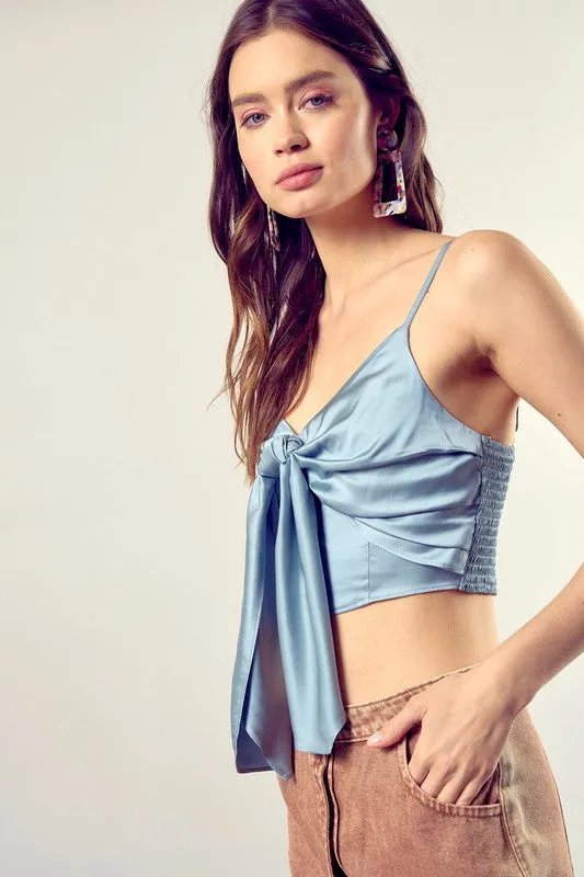 FRONT TIE-UP CAMI CROP TOP