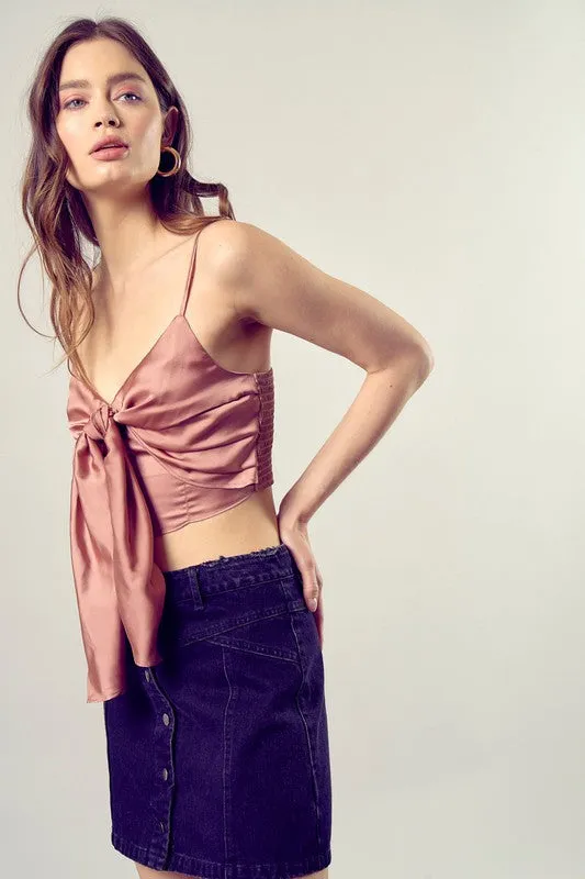 FRONT TIE-UP CAMI CROP TOP