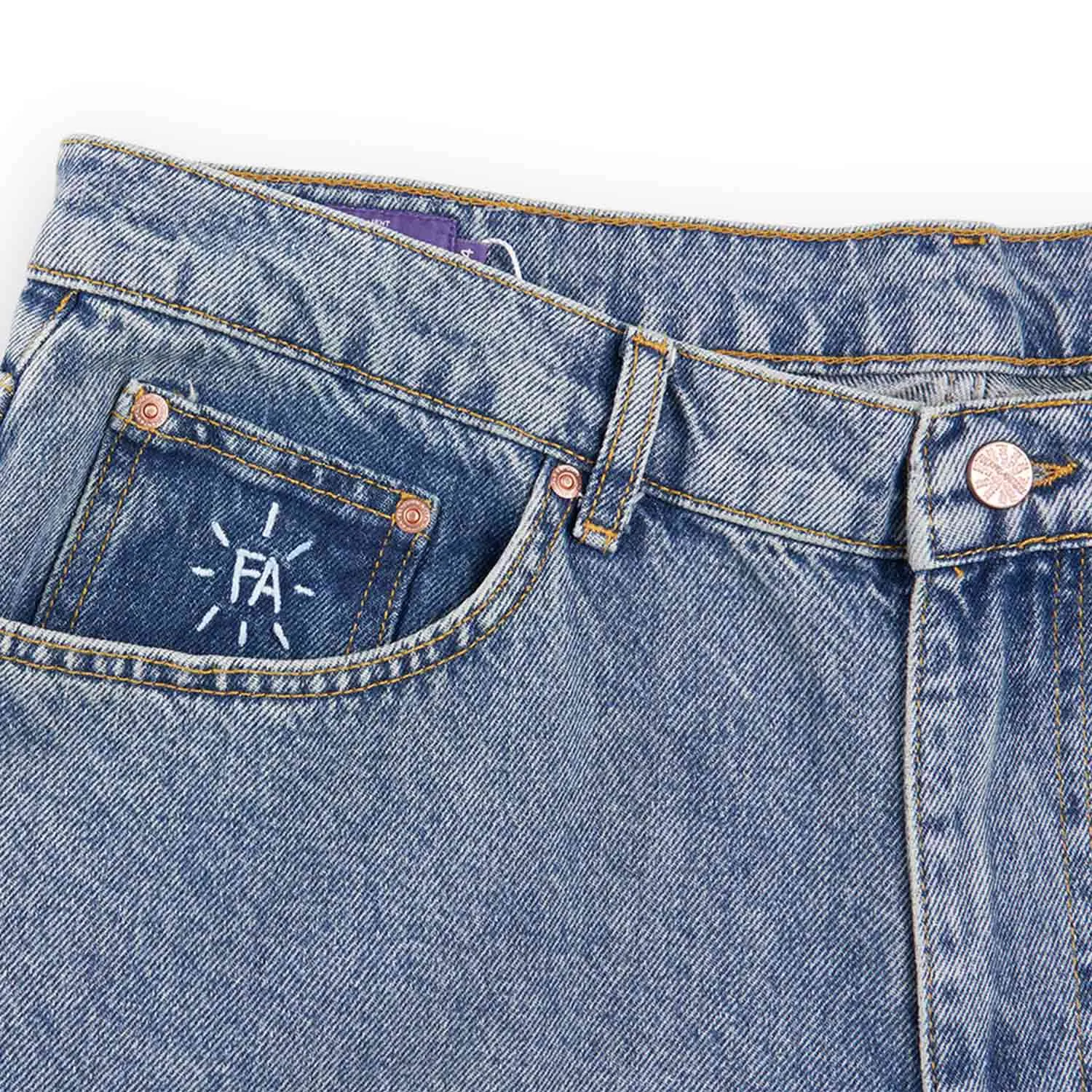 fucking awesome fecke baggy denim pant (stone washed light denim)